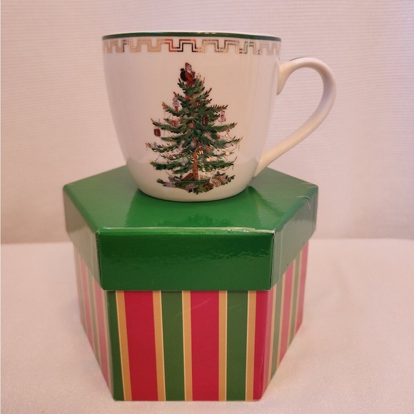 RARE Vintage Spode Mug Cup Christmas Tree Gold Collection Large 16 oz Mint cond - Picture 3 of 10